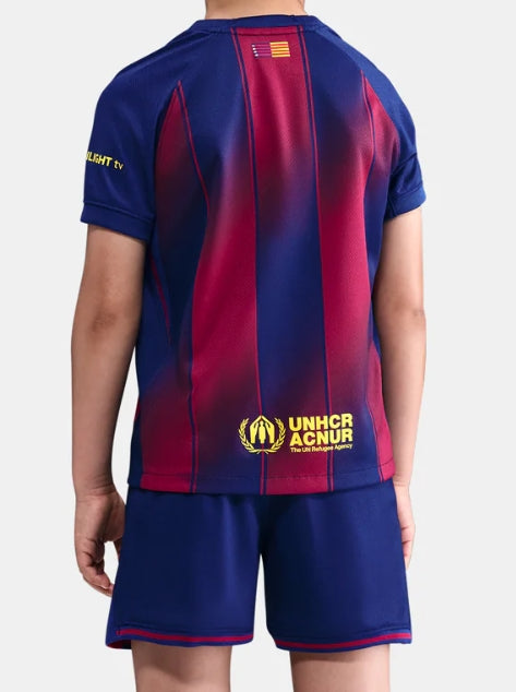 Kid‘s  Barcelona Home Soccer Jerseys (Jersey+Short) Kit 2025/26