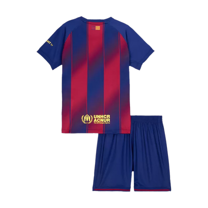 Kid‘s  Barcelona Home Soccer Jerseys (Jersey+Short) Kit 2025/26