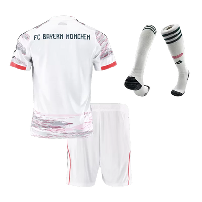 Kid's Bayern Munich Away Soccer Jersey Kit(Jersey+Shorts+Socks) 2025/26