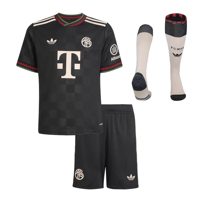 Kit da calcio per bambini Bayern Monaco Third Away (maglia+pantaloncini+calzini) 2025/26