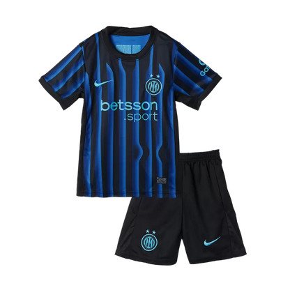 Kid's Inter Milan Home Soccer Jersey Kit(Jersey+Shorts) 2025/26