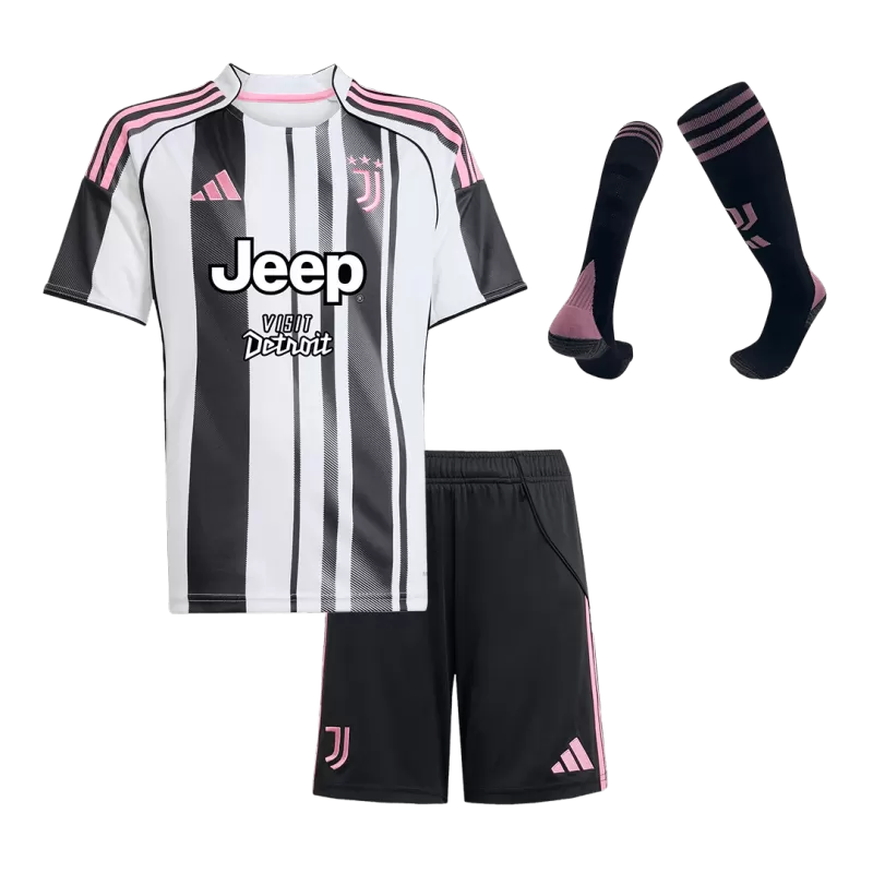 Kid's Juventus Home Soccer Jersey Kit(Jersey+Shorts+Socks) 2025/26