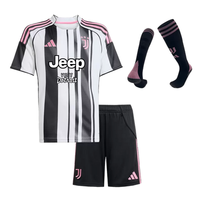 Kid's Juventus Home Soccer Jersey Kit(Jersey+Shorts+Socks) 2025/26