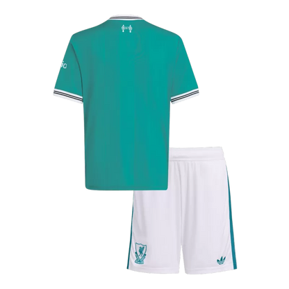 Maglia da calcio Liverpool Third Away per bambini 2025/26 (maglia+pantaloncini)