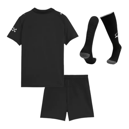 Kit da calcio da trasferta per bambini del Manchester City (maglia+pantaloncini+calzini) 2025/26