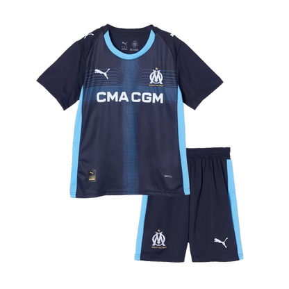 Kid's Marseille Away Soccer Jerseys Kit (Jersey+Shorts) 2025/26