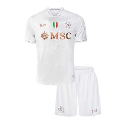 Kid's Napoli Away Soccer Jersey Kit (Jersey+Shorts) 2025/26