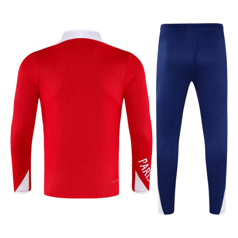 Completo da allenamento PSG con zip a 1/4 (giacca+pantaloni) per bambini 2025/26 - Rosso