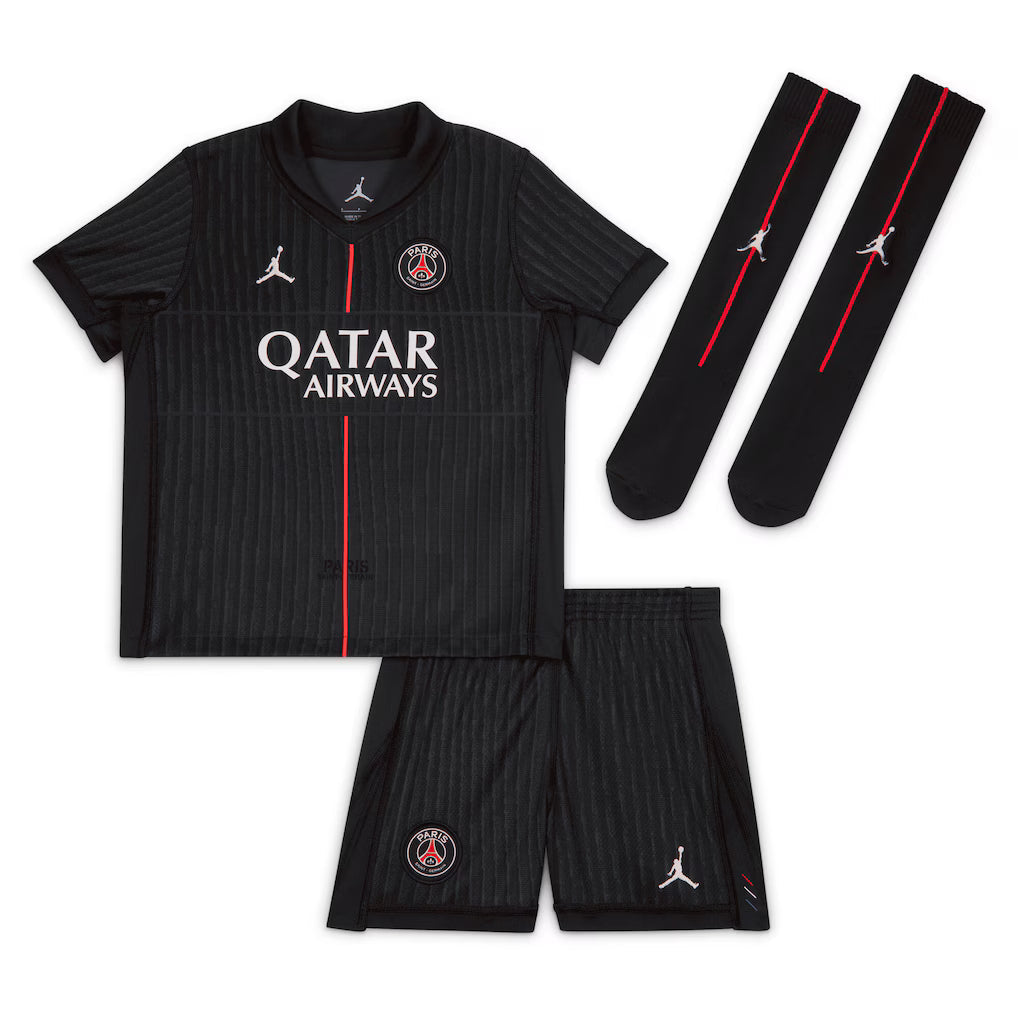 Kid's PSG Fourth Away Soccer Jersey Kit(Jersey+Shorts+Socks) 2025/26