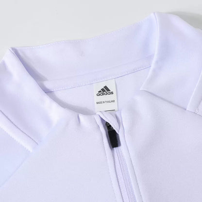 Kid's Real Madrid 1/4 Zip Training Kit (Jacket+Pants) 2025/26 - White