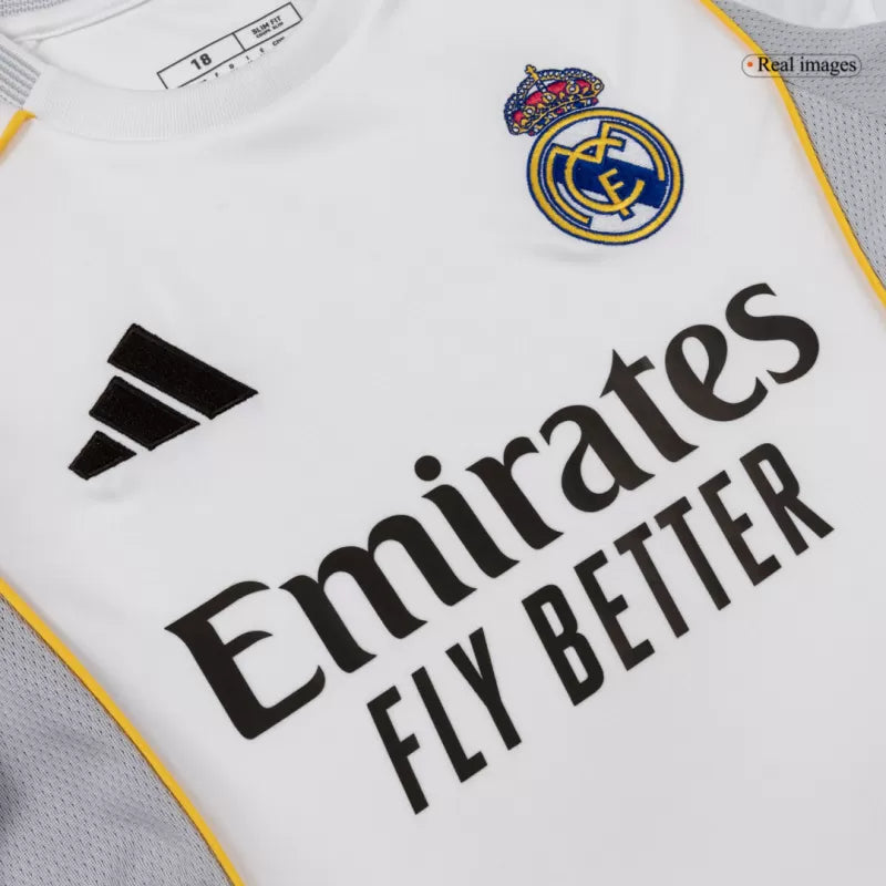 Kit da calcio per bambini Real Madrid Home (maglia+pantaloncini) 2025/26