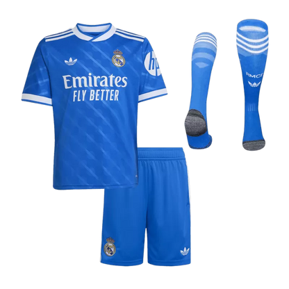 Kit da calcio per bambini Real Madrid Third Away (maglia+pantaloncini+calzini) 2025/26