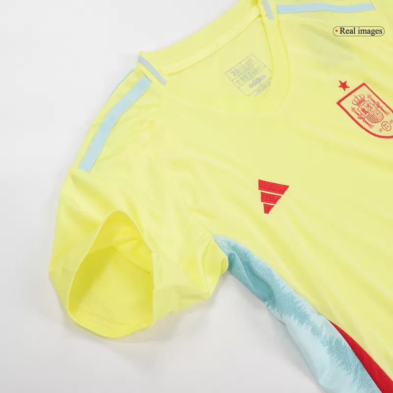 Kid's Spain Away Soccer Jersey Kit(Jersey+Shorts) EURO 2024/25
