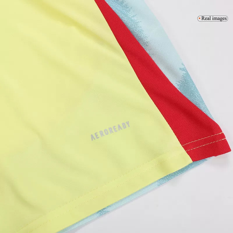 Kid's Spain Away Soccer Jersey Kit(Jersey+Shorts) EURO 2024/25