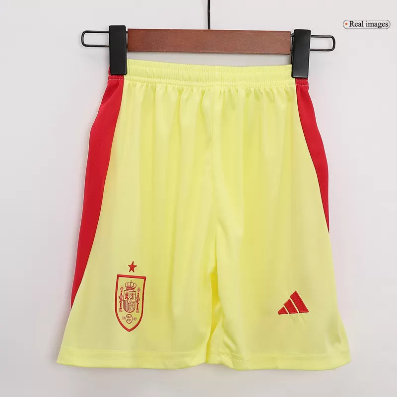 Kid's Spain Away Soccer Jersey Kit(Jersey+Shorts) EURO 2024/25