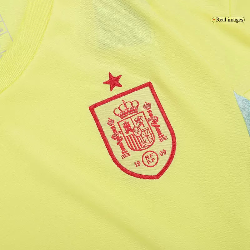 Kid's Spain Away Soccer Jersey Kit(Jersey+Shorts) EURO 2024/25