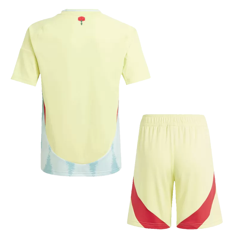 Kid's Spain Away Soccer Jersey Kit(Jersey+Shorts) EURO 2024/25