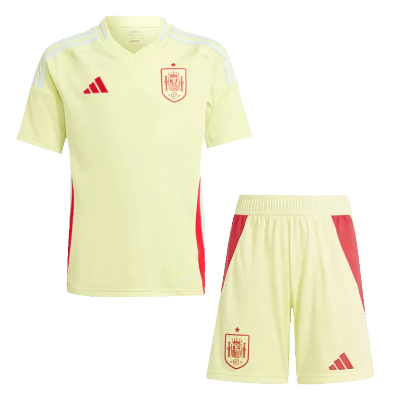 Kid's Spain Away Soccer Jersey Kit(Jersey+Shorts) EURO 2024/25