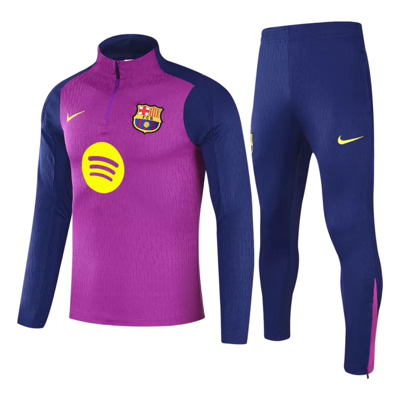 Kids Barcelona 1/4 Zip Training Kit (Jacket + Pants) 2025/26 - Purple