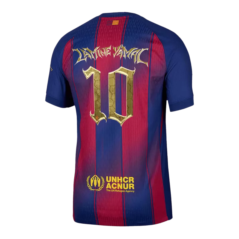 Versione Giocatore LAMINE YAMAL #10 Maglia da Calcio Barcellona Home 2025/26 - Edizione Trofeo Kopa - Vestibilità Slim