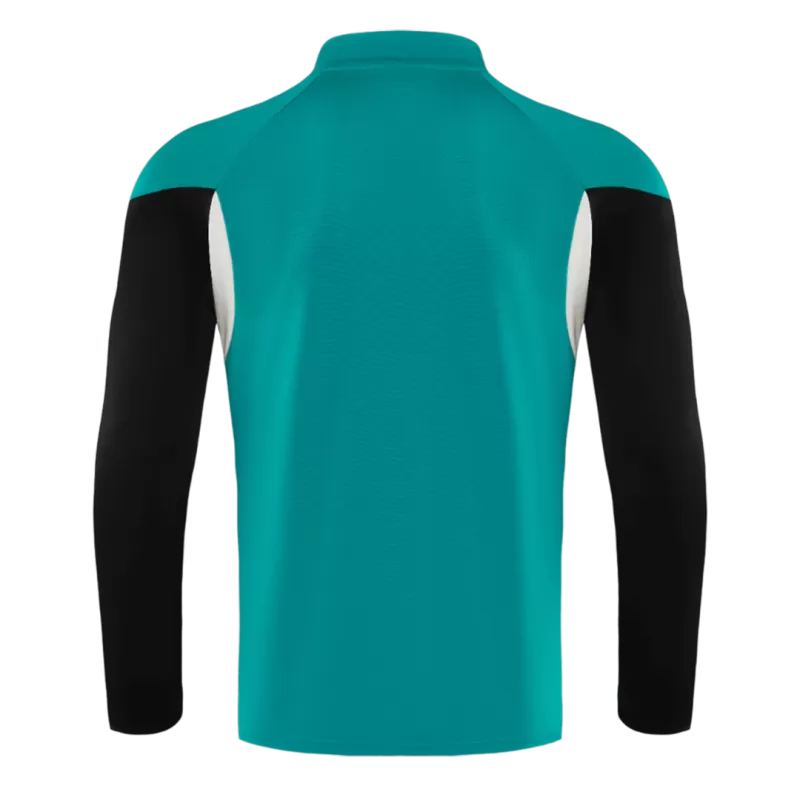 Kit da allenamento Liverpool con cerniera 1/4 per bambini (giacca+pantaloni) 2025/26 - Verde