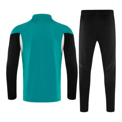 Kit da allenamento Liverpool con cerniera 1/4 per bambini (giacca+pantaloni) 2025/26 - Verde