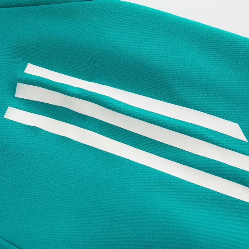 Kit da allenamento Liverpool con cerniera 1/4 per bambini (giacca+pantaloni) 2025/26 - Verde