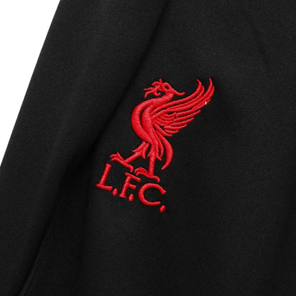 Kit da allenamento Liverpool con cerniera 1/4 per bambini (giacca+pantaloni) 2025/26 - Bianco