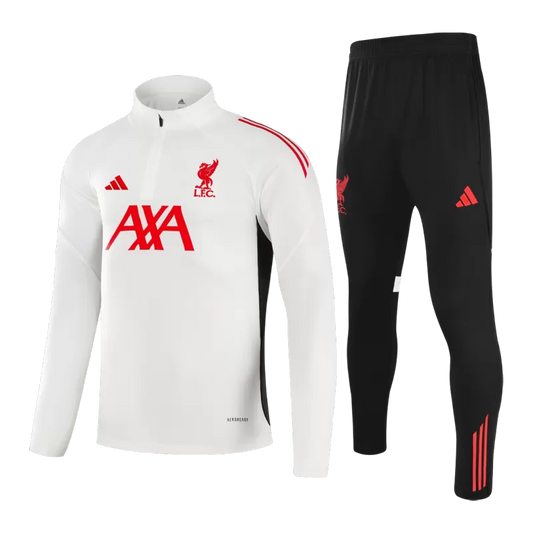 Kid's Liverpool 1/4 Zip Training Jacket Kit (Jacket+Pants) 2025/26 - White