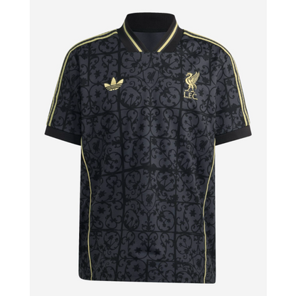 Liverpool LFSTLR Tee Black & Gold Soccer Jersey 2025/26