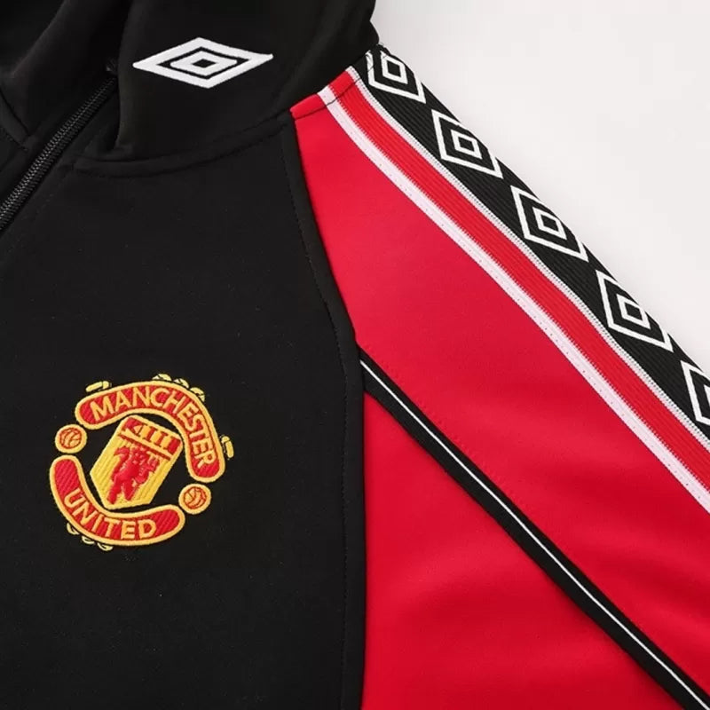 Giacca da allenamento del Manchester United 2025/26 - Rosso e nero (stile B)