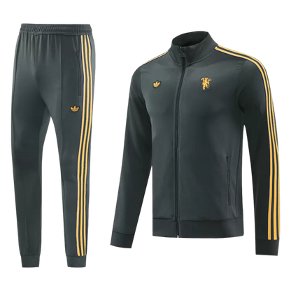 Kit giacca da allenamento Manchester United (giacca+pantaloni) 2025/26 - Nero