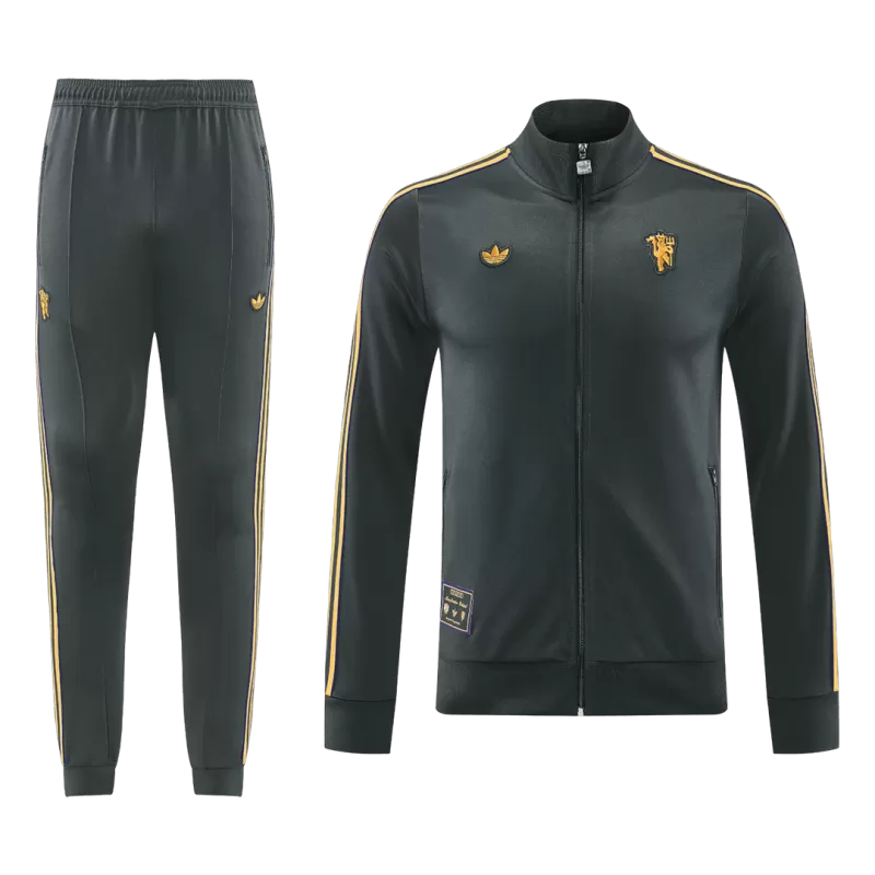 Kit giacca da allenamento Manchester United (giacca+pantaloni) 2025/26 - Nero