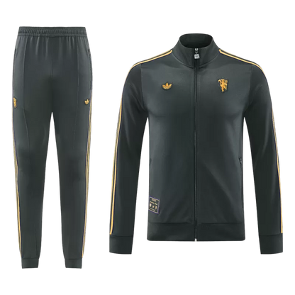 Kit giacca da allenamento Manchester United (giacca+pantaloni) 2025/26 - Nero
