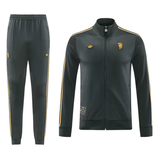 Kit giacca da allenamento Manchester United (giacca+pantaloni) 2025/26 - Nero