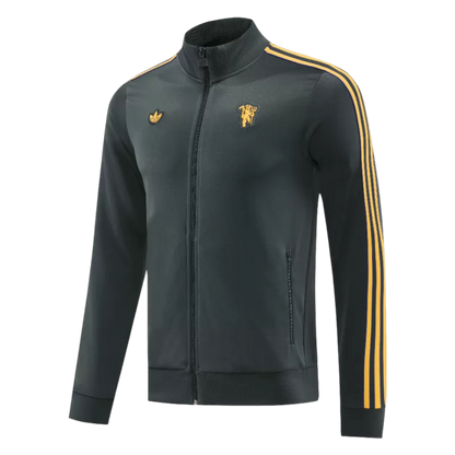 Kit giacca da allenamento Manchester United (giacca+pantaloni) 2025/26 - Nero