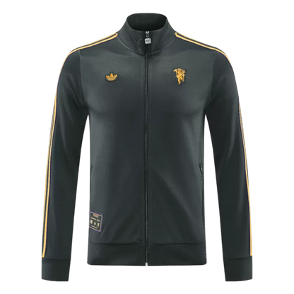 Kit giacca da allenamento Manchester United (giacca+pantaloni) 2025/26 - Nero