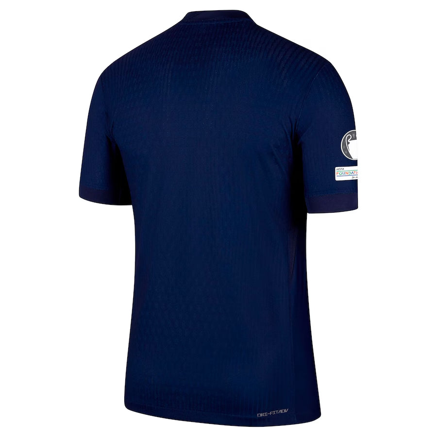 Player Verison PSG Home Match Shirt 2025-26 with Champions League and UEFA Foundation 10th Anniversary Badge