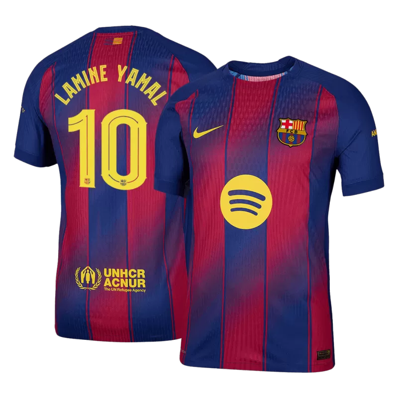 Player Version Barcelona LAMINE YAMAL #10 Home 2025/26 Soccer Jersey -  UCL - Slim Fit