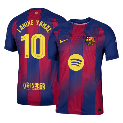 Player Version Barcelona LAMINE YAMAL #10 Home 2025/26 Soccer Jersey -  UCL - Slim Fit