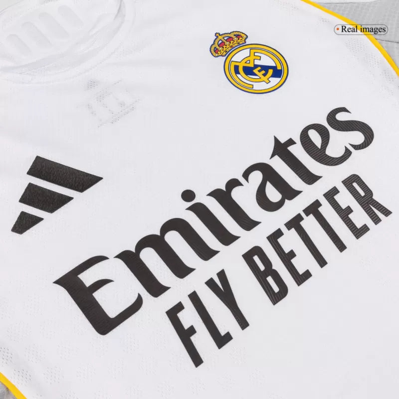Player Version Real Madrid Home Long Sleeve Soccer Jersey 2025/26 - Slim Fit