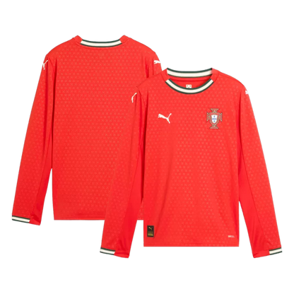 Portugal Home Long Sleeve Soccer Jersey 2025