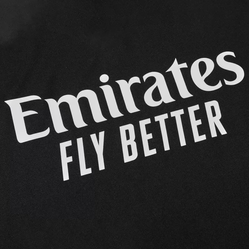 Tuta Real Madrid con zip 1/4 (giacca+pantaloni) 2025/26 - Nera