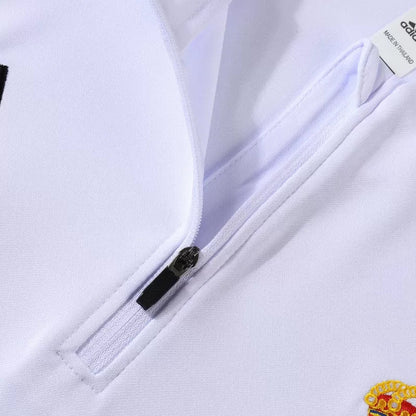 Real Madrid 1/4 Zip Tracksuit Kit (Jacket+Pants) 2025/26 - White