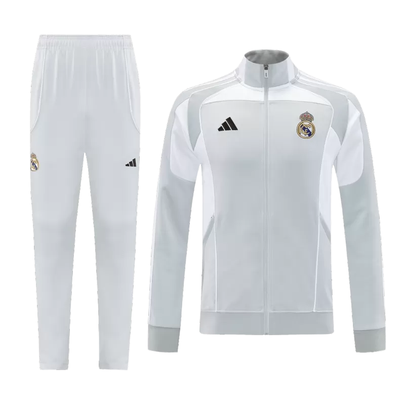 Real Madrid Training Jacket Kit (Jacket+Pants) 2025/26 - Gray
