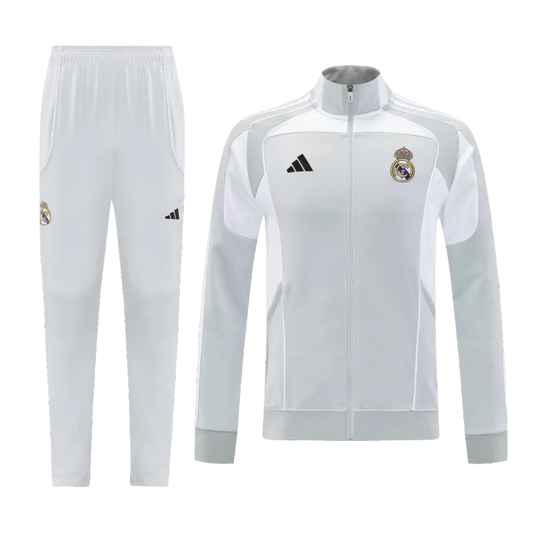 Real Madrid Training Jacket Kit (Jacket+Pants) 2025/26 - Gray