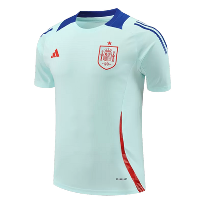 Maglia da calcio pre-partita della Spagna EURO 2024 - Azzurro