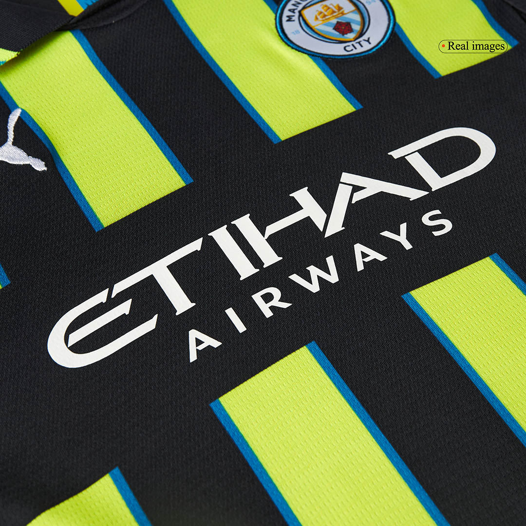 Kid's Manchester City Away  Soccer Jersey Kit(Jersey+Shorts) 2024/25 Top Soccer Jerseys Store