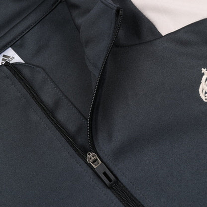 Kid's Real Madrid Zipper Sweatshirt Kit(Top+Pants) 2024/25 Top Soccer Jerseys Store