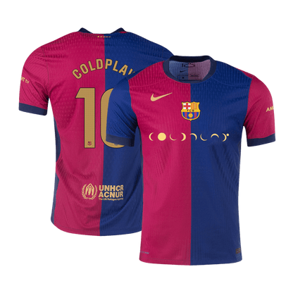 Player Version COLDPLAY #10 Barcelona Home  Soccer Jersey 2024/25 Top Soccer Jerseys Store